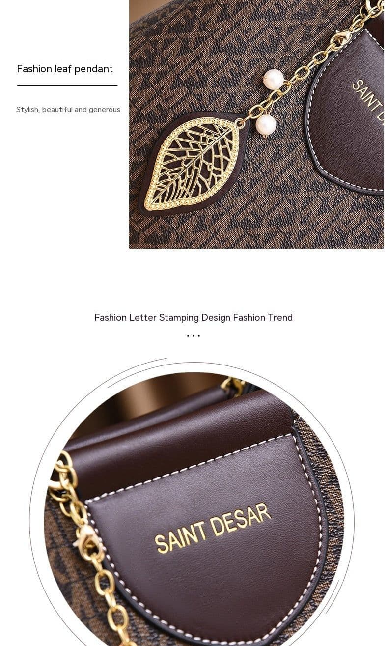 image-Women's Vintage Fashion Print Handbag