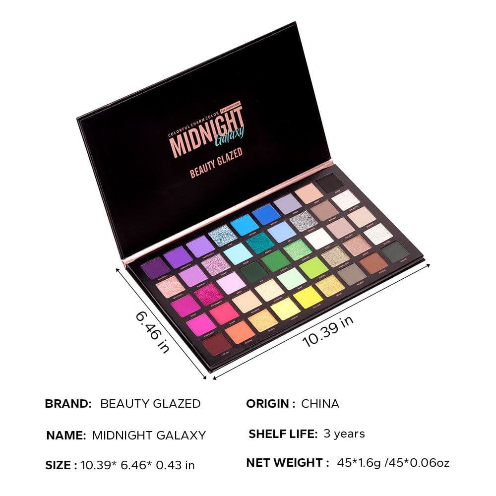 image-45 Colors Eye Shadow Plate Chameleon Shimmer Matte Long Lasting