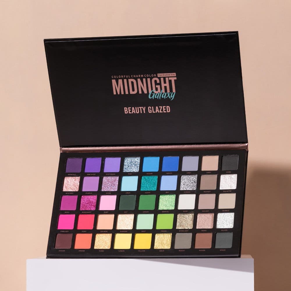 image-45 Colors Eye Shadow Plate Chameleon Shimmer Matte Long Lasting