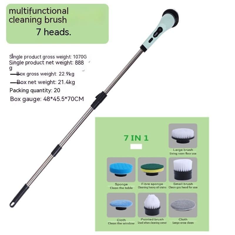 image-Multifunctional Household Wireless Electric Cleaning Brush Toilet Kitchen Retractable Nine-in-one Portable
