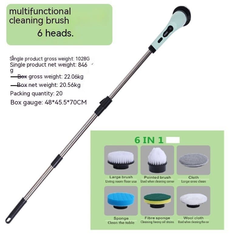 image-Multifunctional Household Wireless Electric Cleaning Brush Toilet Kitchen Retractable Nine-in-one Portable
