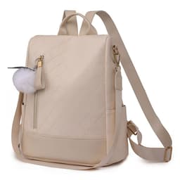 image-Women's Fashion Soft Leather Preppy Style Backpack