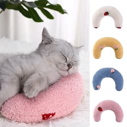 image-Little Pillow For Cats Fashion Neck Protector Deep Sleep Puppy U-Shaped Pillow Pets Pillow Kitten Headrest Dog Sleeping Pillow Pet Products
