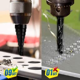 image-Black Three-piece Straight Slot Step Drill
