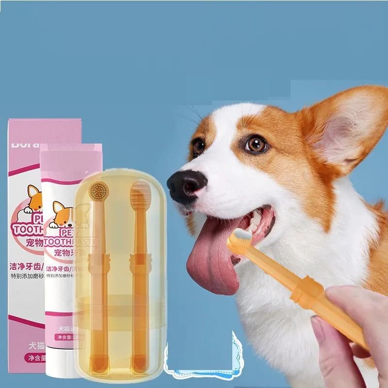 image-Pet Cleaning Care Dog Cat Toothbrush
