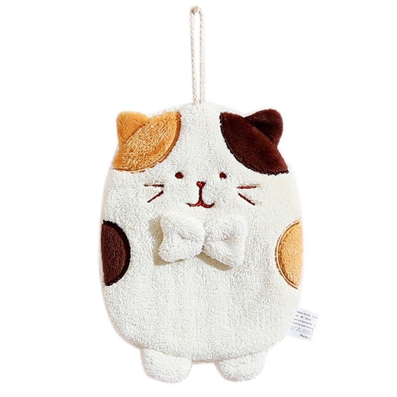 image-Hand Towel Hanging Cute Kitten Absorbent Lint-free Household Kitchen