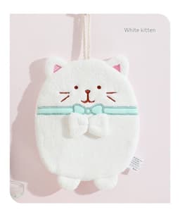 image-Hand Towel Hanging Cute Kitten Absorbent Lint-free Household Kitchen