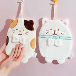 image-Hand Towel Hanging Cute Kitten Absorbent Lint-free Household Kitchen