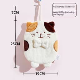 image-Hand Towel Hanging Cute Kitten Absorbent Lint-free Household Kitchen