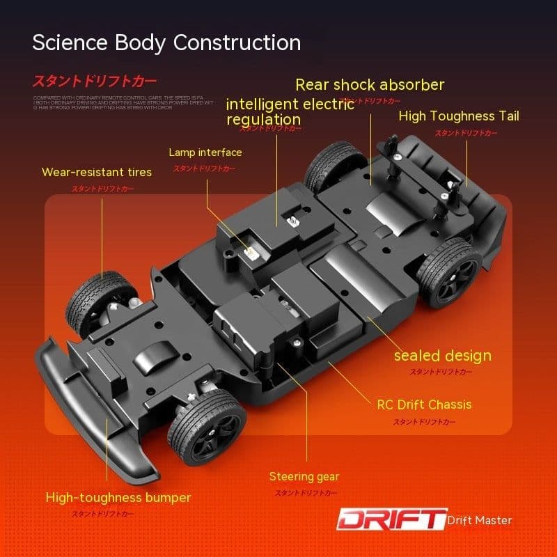 image-H4 Remote Control Four-wheel Drive Drift Toy Racing Car