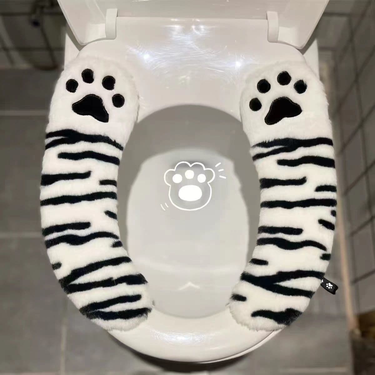 image-Cute Cartoon Toilet Seat Cushion Household High-end Waterproof Adhesive Toilet Trap Winter Ins Style Thickened