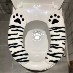 image-Cute Cartoon Toilet Seat Cushion Household High-end Waterproof Adhesive Toilet Trap Winter Ins Style Thickened