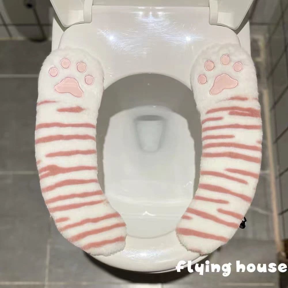 image-Cute Cartoon Toilet Seat Cushion Household High-end Waterproof Adhesive Toilet Trap Winter Ins Style Thickened