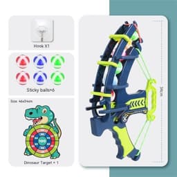 image-Dinosaur Catapult Sticky Ball Children's Bow And Arrow Toy Shooting