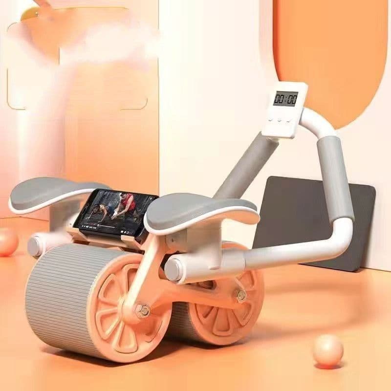 image-Abdominal Wheel Automatic Rebound AB Roller Abdominal Wheel Elbow Support Men And Women Belly Slimming Belly Fitness Equipment