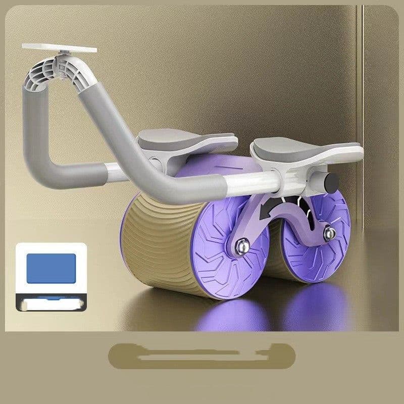 image-Abdominal Wheel Automatic Rebound AB Roller Abdominal Wheel Elbow Support Men And Women Belly Slimming Belly Fitness Equipment