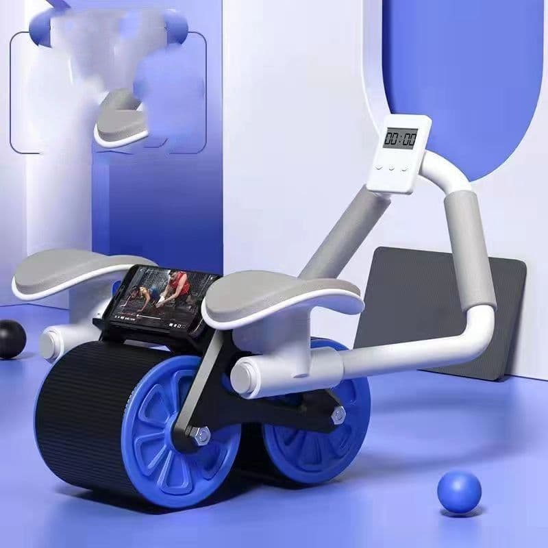 image-Abdominal Wheel Automatic Rebound AB Roller Abdominal Wheel Elbow Support Men And Women Belly Slimming Belly Fitness Equipment