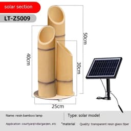 image-Solar Outdoor Waterproof Bamboo Lights Garden Villa Landscape Modeling Courtyard