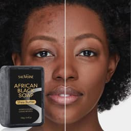 image-African Black Soap Deep Cleansing Body Anti-mite Moisturizing