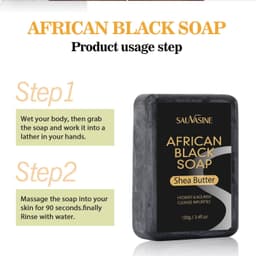 image-African Black Soap Deep Cleansing Body Anti-mite Moisturizing