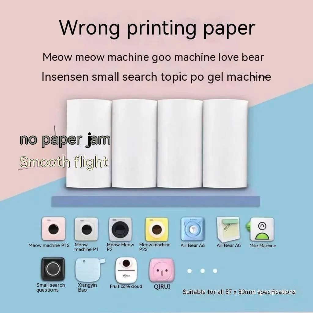 image-Printing Paper 57X30 Student Pocket Wrong Questions Thermosensitive Printing Paper Ten Years Photo