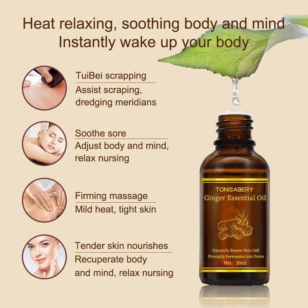 image-Beauty Skin Care Ginger Massage Essential Oil