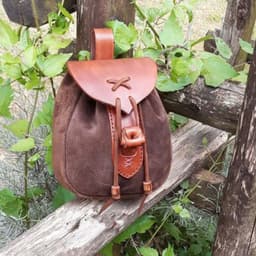 image-European And American New Retro Medieval Leather Outdoor Pocket Drawstring