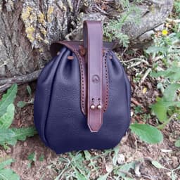 image-European And American New Retro Medieval Leather Outdoor Pocket Drawstring