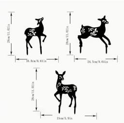 image-Outdoor Gardening Floor Outlet Christmas Deer Three-piece Set