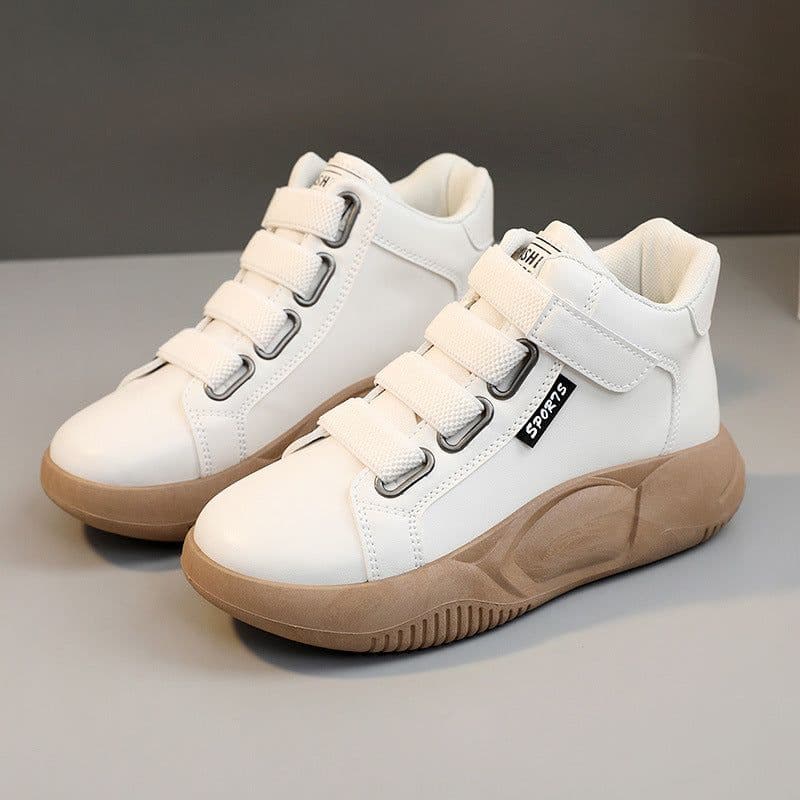 image-Spring And Autumn Mid-top Breathable Platform Sneakers