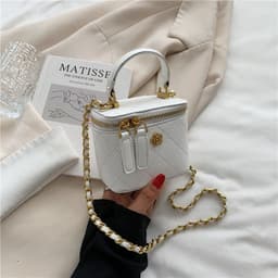 image-Mini Lipstick Small Bag Camellia Chain Box Handbag Shoulder Messenger Bag For Women