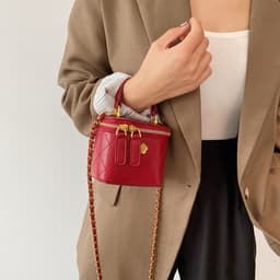 image-Mini Lipstick Small Bag Camellia Chain Box Handbag Shoulder Messenger Bag For Women