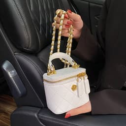 image-Mini Lipstick Small Bag Camellia Chain Box Handbag Shoulder Messenger Bag For Women