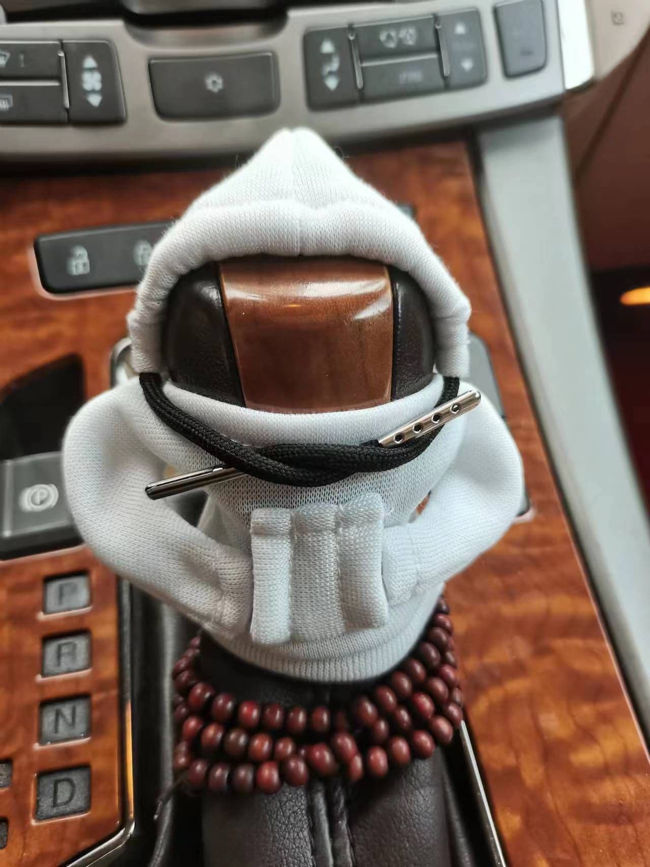 image-Velvet Car Gear Handle Sleeve Handle Decorative Knob Hoodie Handbrake Cover Hoodie