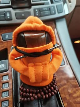 image-Velvet Car Gear Handle Sleeve Handle Decorative Knob Hoodie Handbrake Cover Hoodie