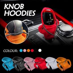 image-Velvet Car Gear Handle Sleeve Handle Decorative Knob Hoodie Handbrake Cover Hoodie