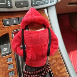 image-Velvet Car Gear Handle Sleeve Handle Decorative Knob Hoodie Handbrake Cover Hoodie