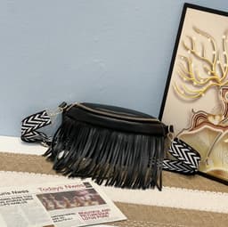 image-Women's Crossbody Tassel Waist Bag