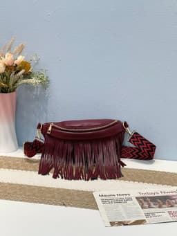 image-Women's Crossbody Tassel Waist Bag