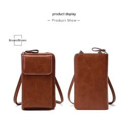 image-Women's Long Large Capacity Shoulder Messenger Bag