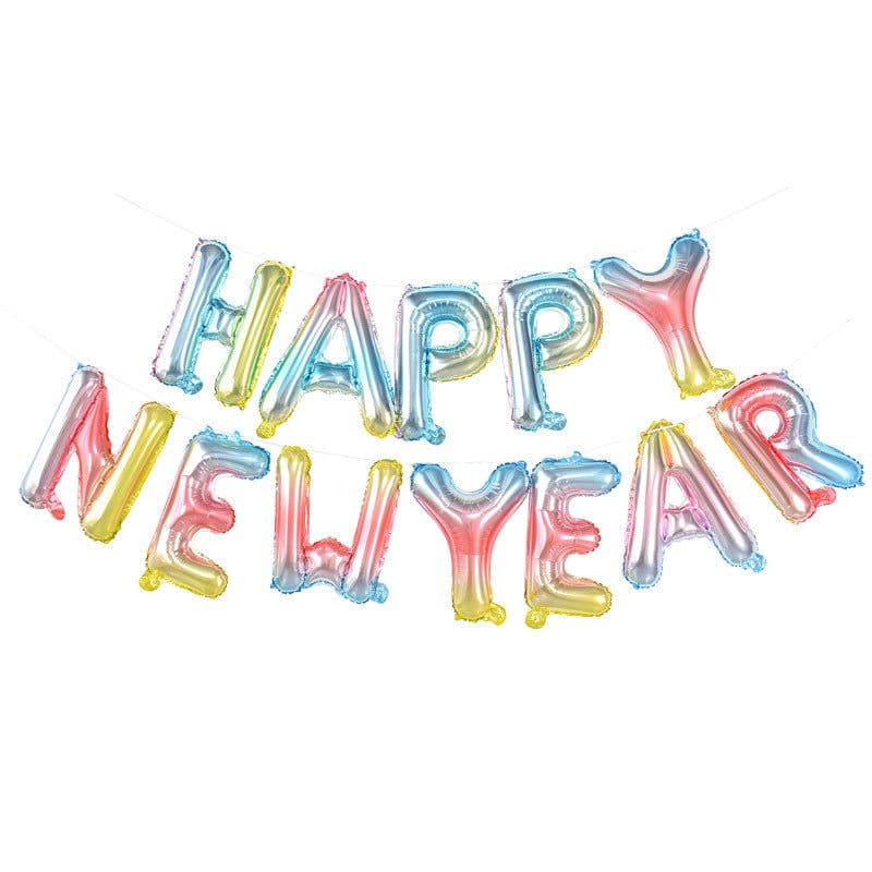 image-2024 Happy New Year Aluminum Balloon 16-inch Happynewyear