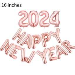 image-2024 Happy New Year Aluminum Balloon 16-inch Happynewyear