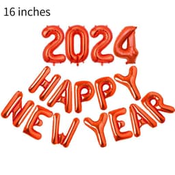 image-2024 Happy New Year Aluminum Balloon 16-inch Happynewyear