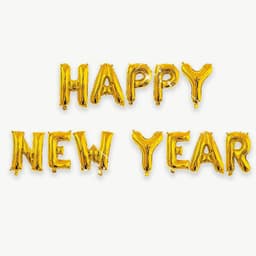 image-2024 Happy New Year Aluminum Balloon 16-inch Happynewyear