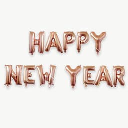 image-2024 Happy New Year Aluminum Balloon 16-inch Happynewyear