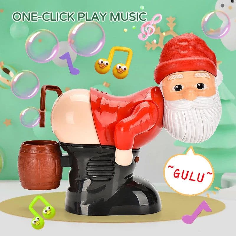 image-Electric Santa Claus Bubbles Machine Blowing Bubbles Music Light Entertainment Toy Prank Funny Ornament Christmas Gifts Christmas Decorations