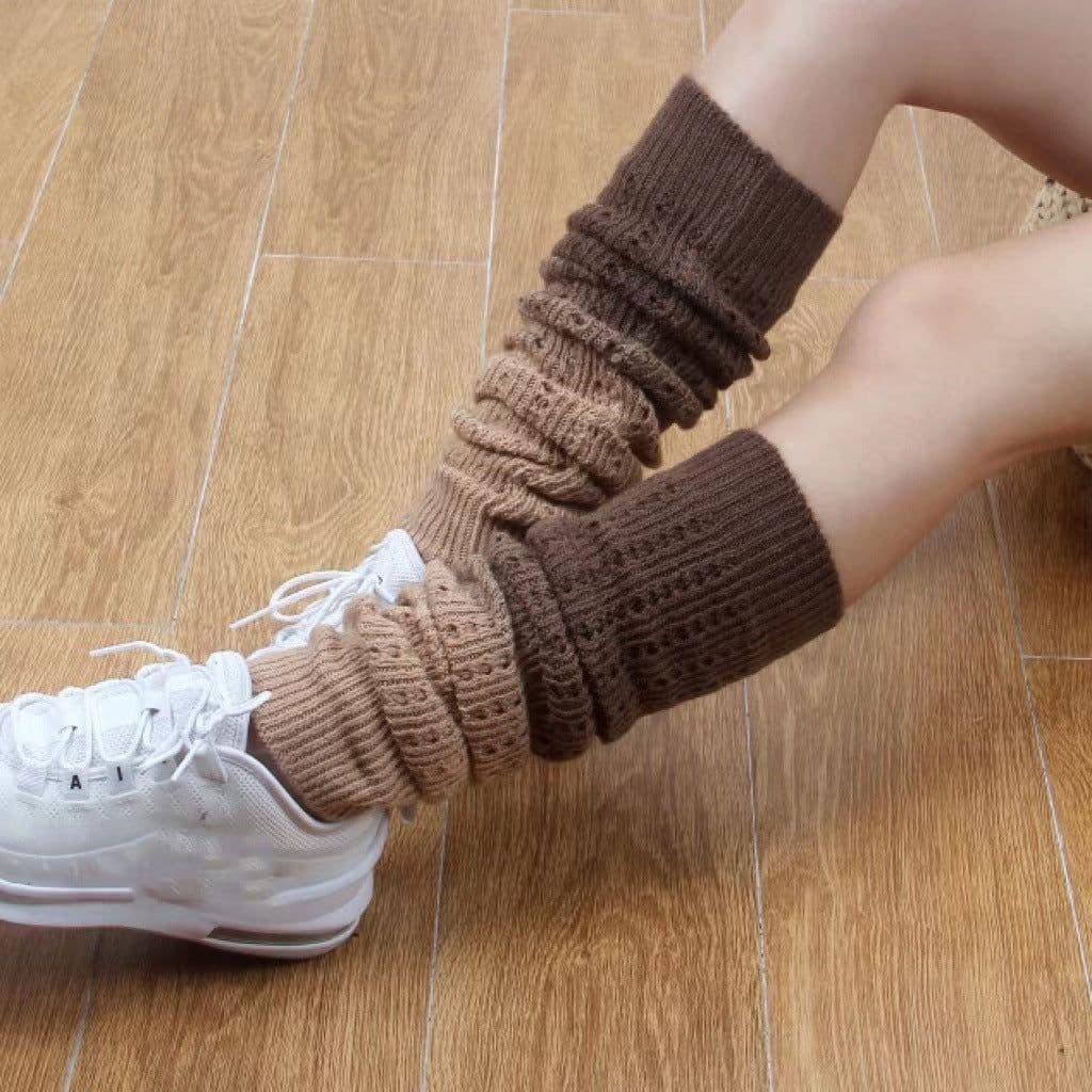 image-Fall Winter Fashion Gradient Soft Cashmere Foot Sock Women