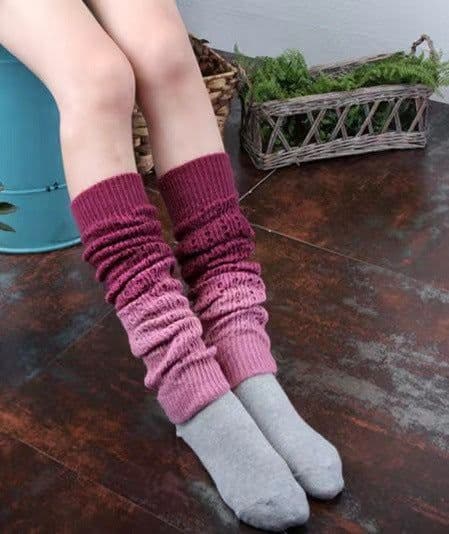 image-Fall Winter Fashion Gradient Soft Cashmere Foot Sock Women