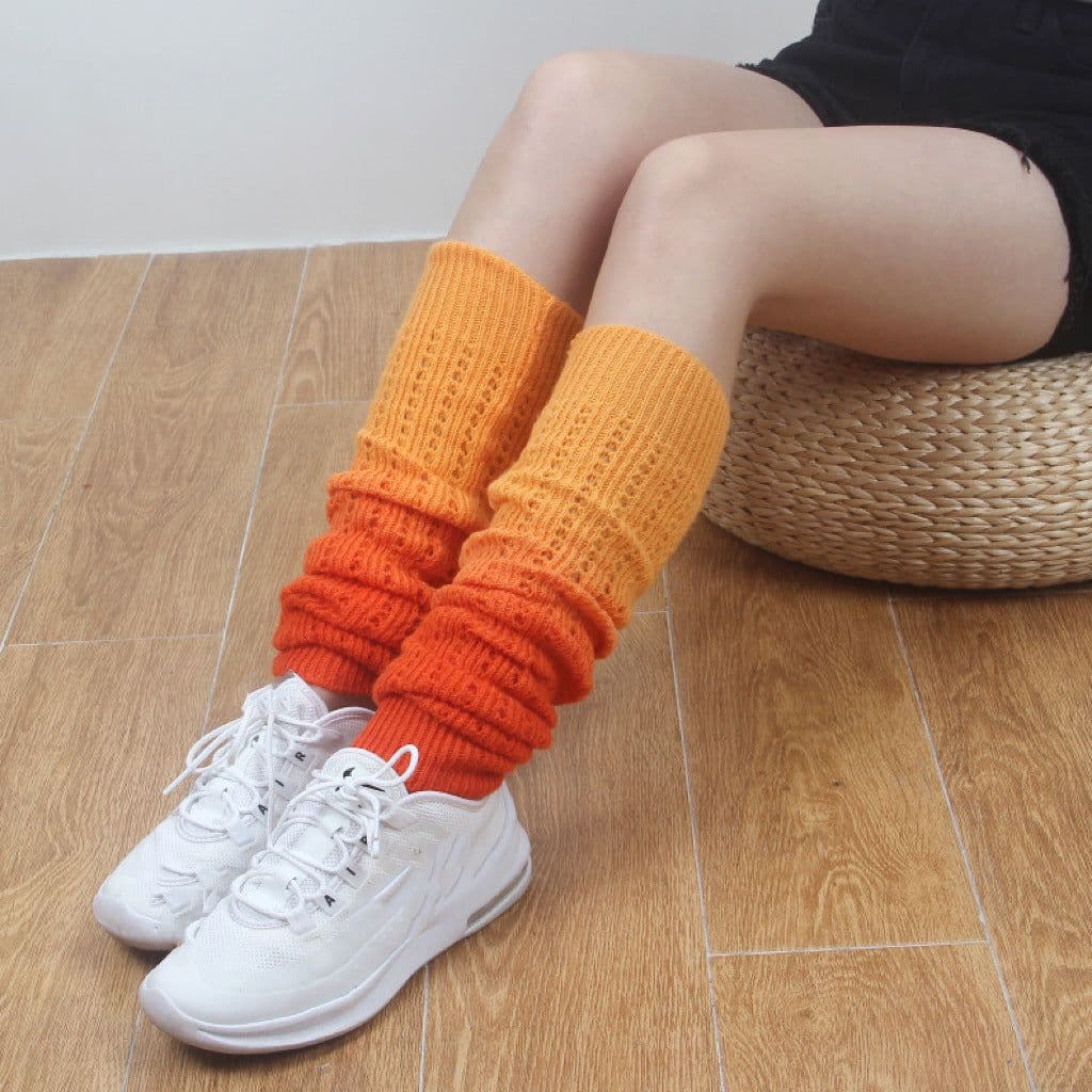 image-Fall Winter Fashion Gradient Soft Cashmere Foot Sock Women