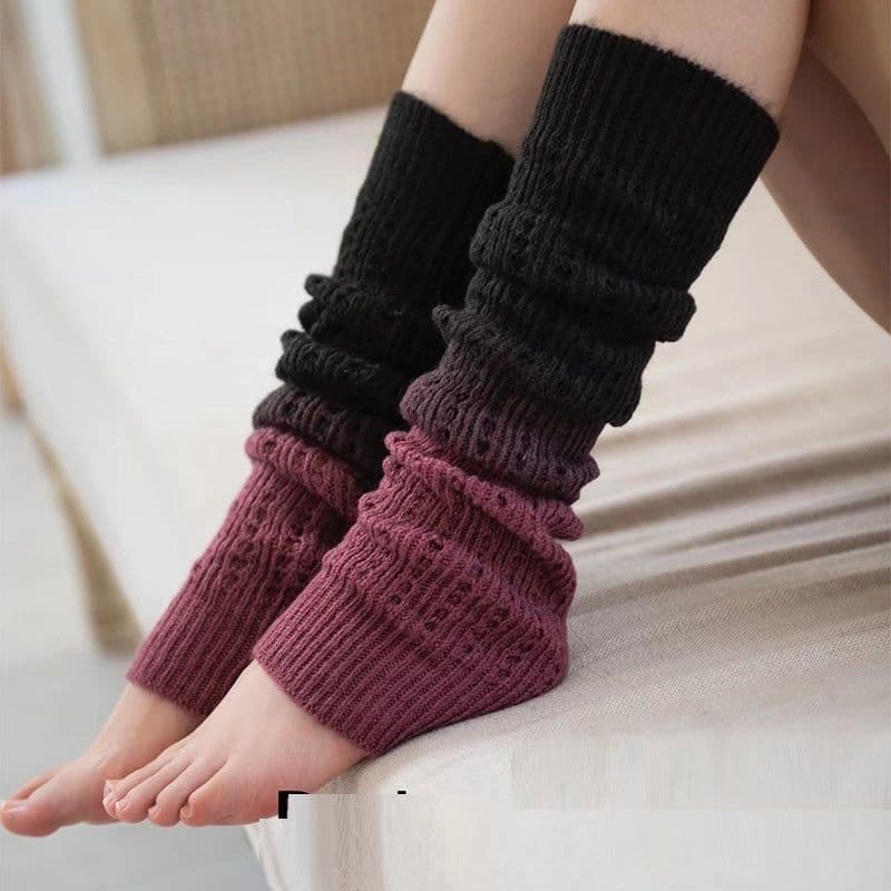 image-Fall Winter Fashion Gradient Soft Cashmere Foot Sock Women